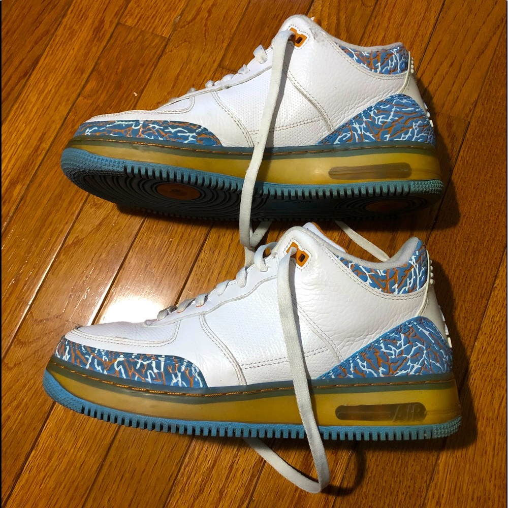 Air Jordan Fusion 3 White / Sunset - University Blue